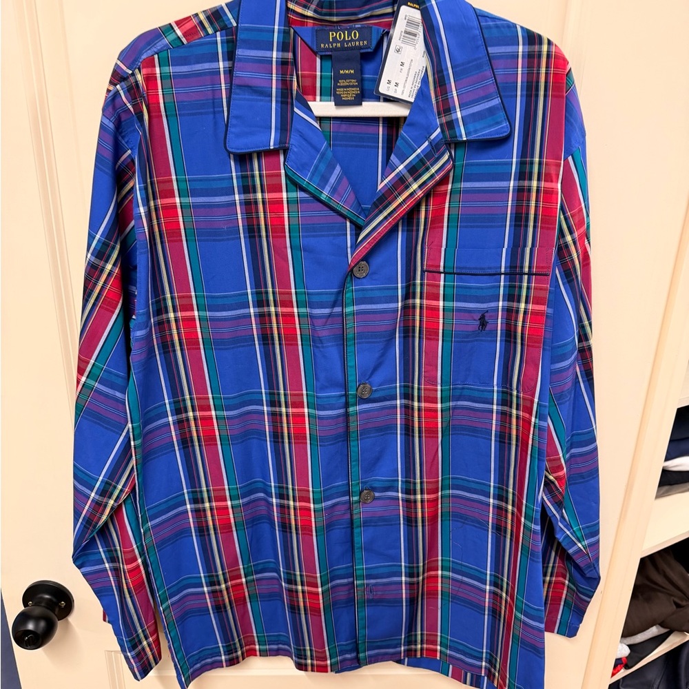 Ralph Lauren Blue and Pink Plaid Shirt